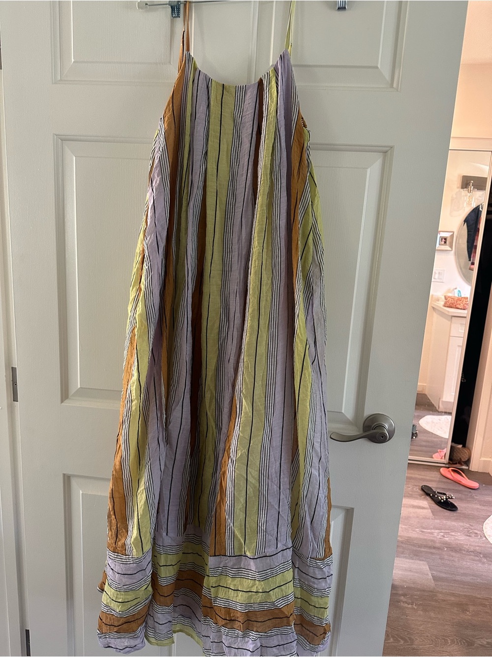 Gioya Co. Spaghetti Strapped Striped Maxi Dress, Like New
